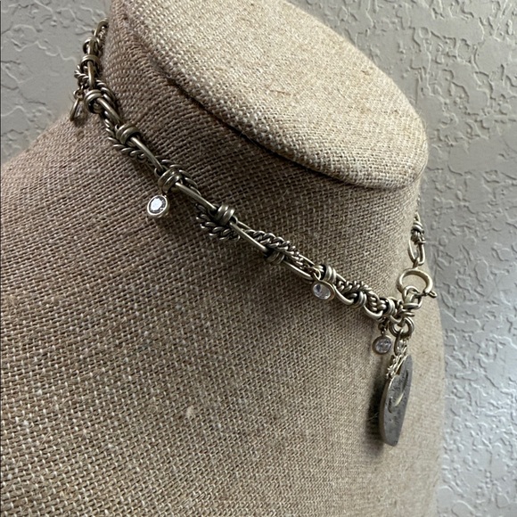 Juicy Couture Silver-Tone Heart Charm Necklace with Crown Detail vintage - Picture 3 of 5